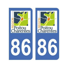 86 Vienne autocollant plaque