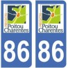 86 Vienne autocollant plaque