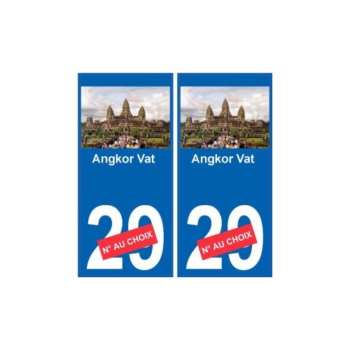 Angkor Vat autocollant plaque monument numéro au choix
