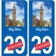 Big Ben autocollant plaque monument numéro au choix