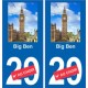 Big Ben autocollant plaque monument numéro au choix