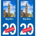 Big Ben autocollant plaque monument numéro au choix