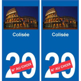 Colisée autocollant plaque monument numéro au choix