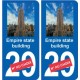 Empire State Building autocollant plaque monument numéro au choix