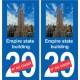 Empire State Building autocollant plaque monument numéro au choix