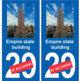 Empire State Building autocollant plaque monument numéro au choix