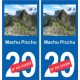 Machu Picchu autocollant plaque monument numéro au choix