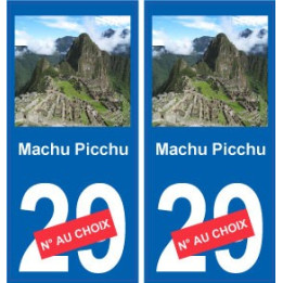 Machu Picchu autocollant plaque monument numéro au choix