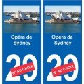 Opéra de Sydney autocollant plaque monument numéro au choix