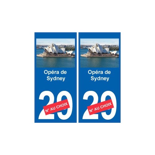 Opéra de Sydney autocollant plaque monument numéro au choix