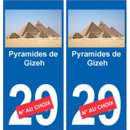 Pyramides de Gizeh autocollant plaque monument numéro au choix