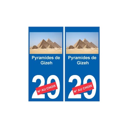 Pyramides de Gizeh autocollant plaque monument numéro au choix