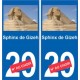 Sphinx de Gizeh autocollant plaque monument numéro au choix
