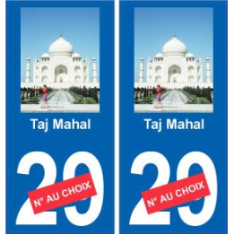 Taj Mahal autocollant plaque monument numéro au choix