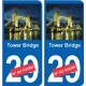 Tower bridge autocollant plaque monument numéro au choix