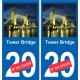 Tower bridge autocollant plaque monument numéro au choix