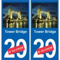 Tower bridge autocollant plaque monument numéro au choix