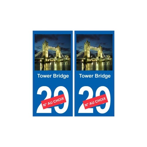 Tower bridge autocollant plaque monument numéro au choix