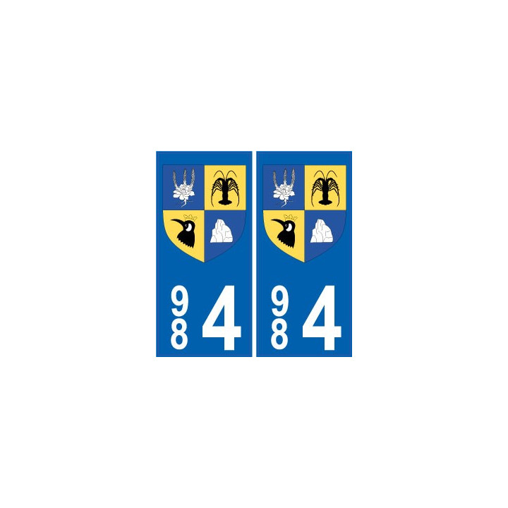984 TAAF autocollant département plaque immatriculation blason 2
