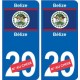 Bélize Belize sticker numéro département au choix autocollant plaque immatriculation auto