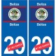 Bélize Belize sticker numéro département au choix autocollant plaque immatriculation auto