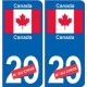 Canada Canada sticker numéro département au choix autocollant plaque immatriculation auto