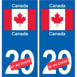 Canada Canada sticker numéro département au choix autocollant plaque immatriculation auto