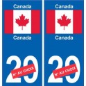 Canada Canada sticker numéro département au choix autocollant plaque immatriculation auto