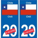 Chile Chile sticker number department choice sticker plaque immatriculation auto