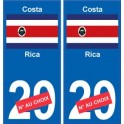 Costa Rica sticker number department choice sticker plaque immatriculation auto