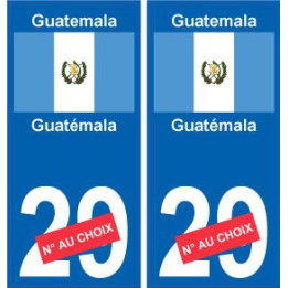 Guatémala Guatemala sticker numéro département au choix autocollant plaque immatriculation auto