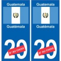 Guatémala Guatemala sticker numéro département au choix autocollant plaque immatriculation auto
