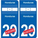 Honduras sticker numéro département au choix autocollant plaque immatriculation auto