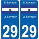 Le Salvador El salvador sticker numéro département au choix autocollant plaque immatriculation auto