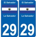 Le Salvador El salvador sticker numéro département au choix autocollant plaque immatriculation auto