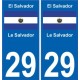 Le Salvador El salvador sticker numéro département au choix autocollant plaque immatriculation auto