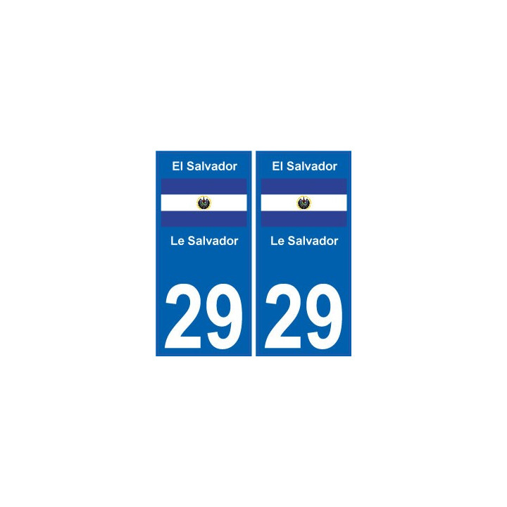 Le Salvador El salvador sticker numéro département au choix autocollant plaque immatriculation auto