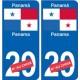Panama Panamá sticker numéro département au choix autocollant plaque immatriculation auto