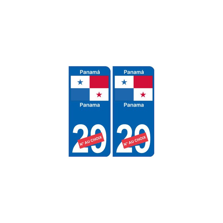 Panama Panamá sticker numéro département au choix autocollant plaque immatriculation auto