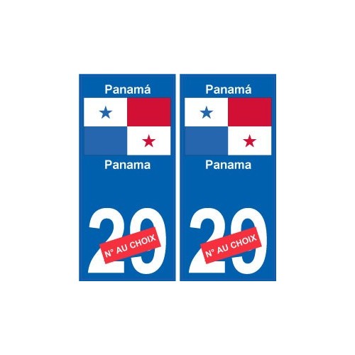 Panama Panamá sticker numéro département au choix autocollant plaque immatriculation auto