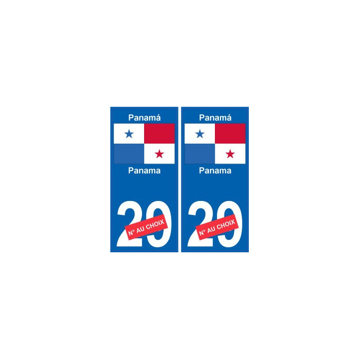 Panama Panamá sticker numéro département au choix autocollant plaque immatriculation auto