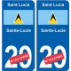Sainte-Lucie Saint Lucia sticker numéro département au choix autocollant plaque immatriculation auto