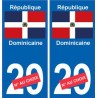 Dominikanische republik sticker nummer abteilung nach wahl-aufkleber-plakette-kennzeichen-auto