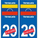 Venezuela sticker numéro département au choix autocollant plaque immatriculation auto