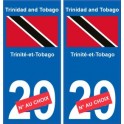 Trinité-et-Tobago Trinidad and Tobago sticker numéro département au choix autocollant plaque immatriculation auto