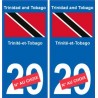 Trinidad e Tobago, Trinidad e Tobago, numero della vignetta dipartimento scelta adesivo targa di immatricolazione auto