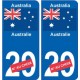 Australie Australia sticker numéro département au choix autocollant plaque immatriculation auto