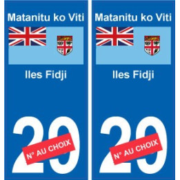 Iles Fidji Matanitu ko Viti sticker numéro département au choix autocollant plaque immatriculation auto