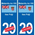 Iles Fidji Matanitu ko Viti sticker numéro département au choix autocollant plaque immatriculation auto