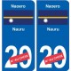 Naoero Nauru sticker numéro département au choix autocollant plaque immatriculation auto